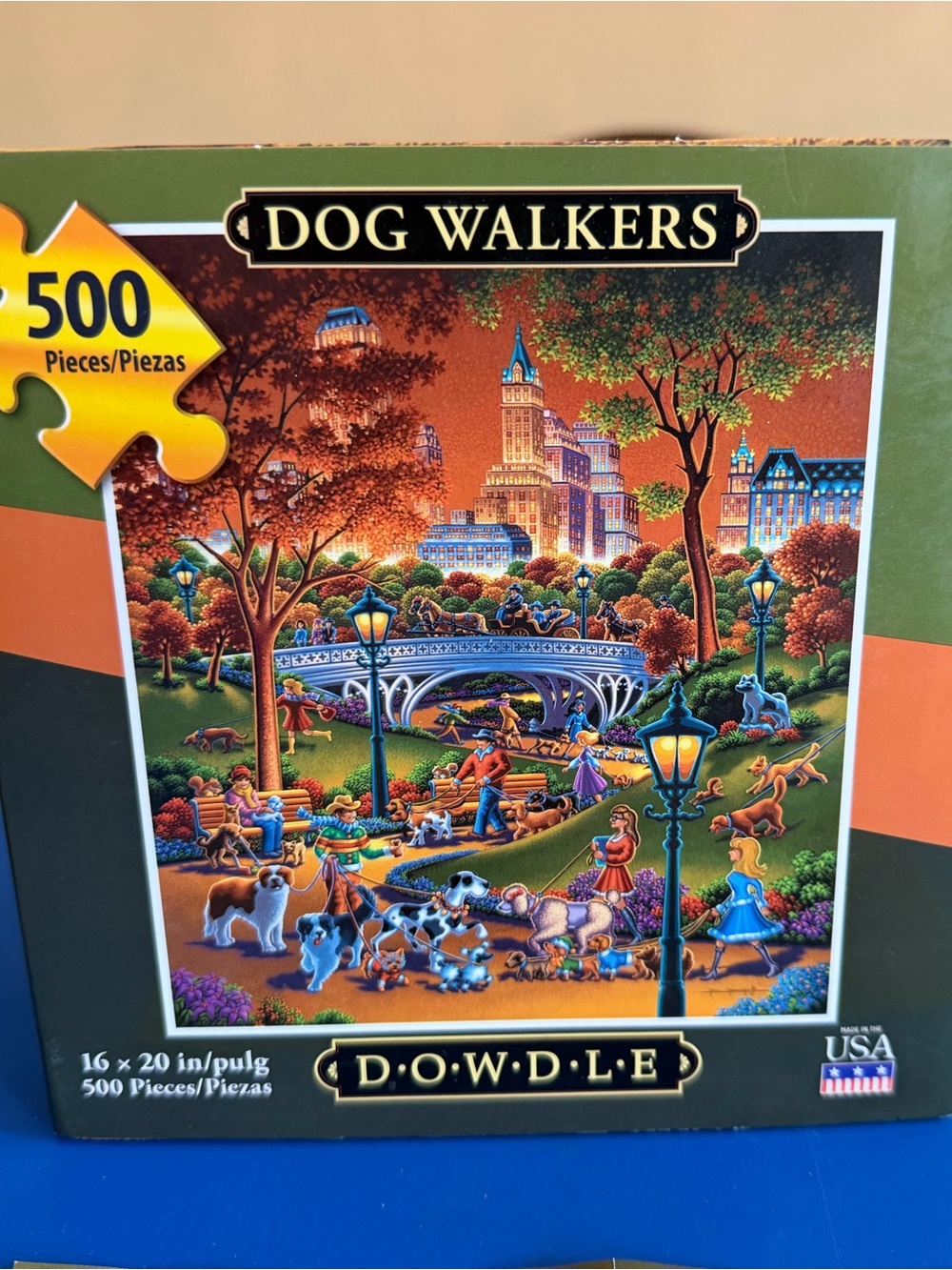 Dowdle Dog Walkers 500-Piece Puzzle - all pieces